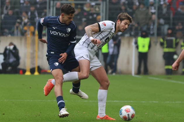 25 01 2026, Football, Men, 2 Bundesliga, Season 2025 2026, SV 07 Elversberg VfL Bochum 1848, Maximilian Rohr SV 07 Elversberg , Kjell Arik Wätjen VfL Bochum 1848 Elversberg Ursapharm Arena an der Kaiserlinde Saarland Germany DEU Copyright: xSebastianxBachx