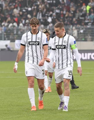 25 01 2026, Football, Men, 2 Bundesliga, Season 2025 2026, SV 07 Elversberg VfL Bochum 1848, Maximilian Rohr SV 07 Elversberg and Lukas Pinckert SV 07 Elversberg Elversberg Ursapharm Arena an der Kaiserlinde Saarland Germany DEU Copyright: xSebastianxBachx