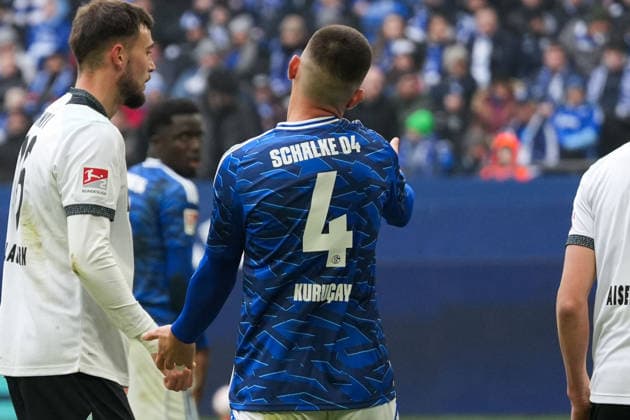 Germany Soccer 2 Bundesliga, Season 2025 26, 19 Matchday FC Schalke 04 vs 1 FC Kaiserslautern, 25 01 2026, Veltins Arena Gelsenkirchen, North Rhine-Westphalia Hasan Kurucay, Hasan Kurucay FC Schalke 04, 4 Copyright: xLeonxFrickx