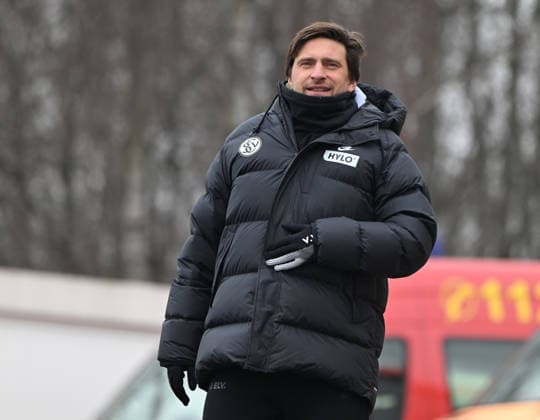 Soccer 2 Bundesliga Season 2025 26 25 01 2025 Ursapharm Arena SV Elversberg elv VfL Bochum bo Coach Vincent WAGNER SV Elversberg Soccer 2 Bundesliga SV Elversberg