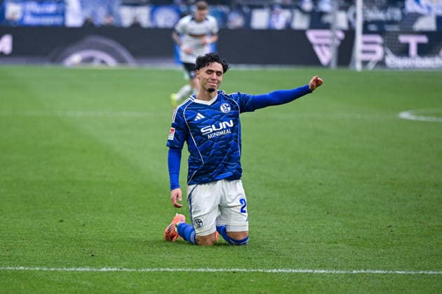 25 01 2026, Football, 2 Bundesliga, Season 2025 2026, Matchday 19, FC Schalke 04 1 FC Kaiserslautern, Soufiane El Faouzi FC Schalke 04 xRHR PHOTO YYx Copyright: KROEGER RHR-FOTOx RHR-FOTO YY
