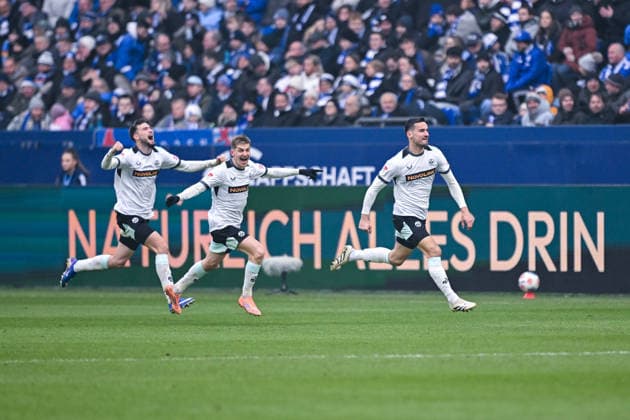 25 01 2026, Football, 2 Bundesliga, Season 2025 2026, Matchday 19, FC Schalke 04 1 FC Kaiserslautern, Ivan Prtajin 1 FC Kaiserslautern n celebrates the goal for 0 1, xRHR PHOTO YYx Copyright: KROEGER RHR-FOTOx RHR-FOTO YY