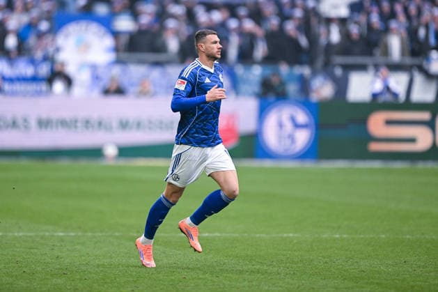 25 01 2026, Football, 2 Bundesliga, Season 2025 2026, Matchday 19, FC Schalke 04 1 FC Kaiserslautern, Edin Džeko Dzeko FC Schalke 04 xRHR PHOTO YYx Copyright: KROEGER RHR-FOTOx RHR-FOTO YY