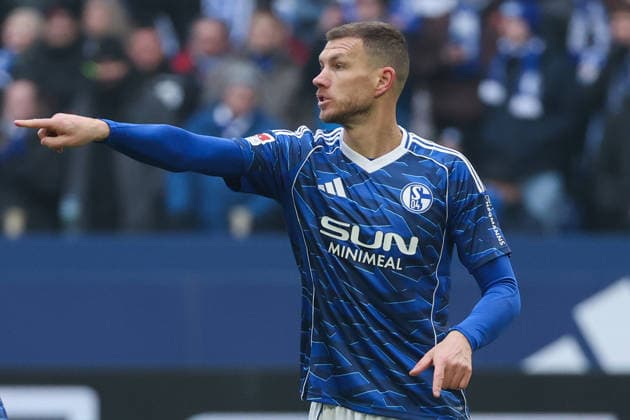 2 Bundesliga FC Schalke 04 1 FC Kaiserslautern on 25 01 2026 at the Veltins Arena in Schalke Edin Dzeko Schalke 10 gives instructions MH