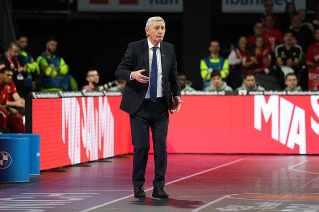 Svetislav Pesic FC Bayern Basketball, Head Coach gestures, GER, FC Bayern Basketball vs Fitness First Wuerzburg Baskets, Basketball, easycredit Basketball Bundesliga, Matchday 17, Season 2025 2026, 25 01 2026, GER, FC Bayern Basketball vs Fitness First Wuerzburg Baskets, Basketball, easycredit Basketball Bundesliga, Matchday 17, Season 2025 2026, 25 01 2026 Munich Copyright: xEibner-Pressefoto JennixMaulx EP_JML