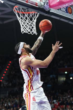 David Muenkat Fitness First Wuerzburg Baskets, 55 , GER, FC Bayern Basketball vs Fitness First Wuerzburg Baskets, Basketball, easycredit Basketball Bundesliga, 17 Matchday, Season 2025 2026, 25 01 2026, GER, FC Bayern Basketball vs Fitness First Wuerzburg Baskets, Basketball, easycredit Basketball Bundesliga, 17 Matchday, Season 2025 2026, 25 01 2026 Munich Copyright: xEibner-Pressefoto JennixMaulx EP_JML
