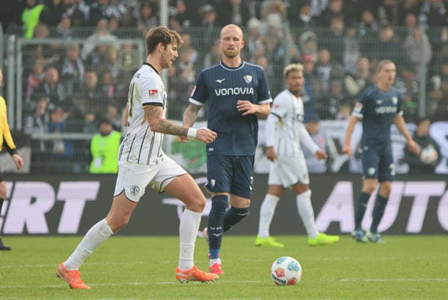 25 01 2026, Football, Men, 2 Bundesliga, Season 2025 2026, SV 07 Elversberg VfL Bochum 1848, Maximilian Rohr SV 07 Elversberg , Philipp Hofmann VfL Bochum 1848 Elversberg Ursapharm Arena an der Kaiserlinde Saarland Germany DEU Copyright: xSebastianxBachx
