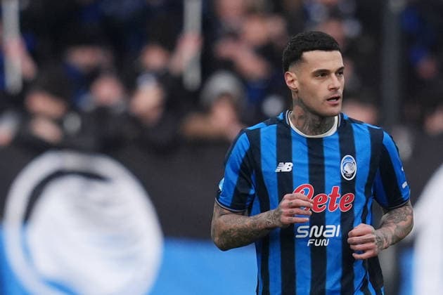 Atalanta™s Gianluca Scamacca celebrates after scoring 1-0 during the Serie A soccer match between Atalanta and Parma at the New Balance Stadium in Bergamo , north Italy - Sunday , January 25 , 2026. - Soccer .  Copyright: xSpada LaPressex