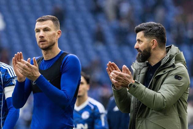 2 Soccer Bundesliga FC Schalke 04 1 FC Kaiserslautern 25 01 2026 Edin Dzeko FC Schalke 04, 10 2 Soccer Bundesliga FC Schalke 04 1 FC Kaiserslautern Veltins Arena, Gelsenkirchen 25 01 2026 DFL regulations prohibit any use of photographs as image sequences and or quasi video Copyright: xBEAUTIFULxSPORTS Buriakovx