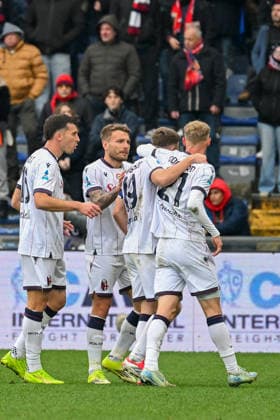 BolognaÕs Lewis Ferguson celebrates after scoring a goal for his team during the Serie A soccer match between Genoa and Bologna at the Luigi Ferraris Stadium in Genoa, Italy - Sunday, January 25, 2026. - Soccer .  Copyright: xTanoxPecoraro LaPressex