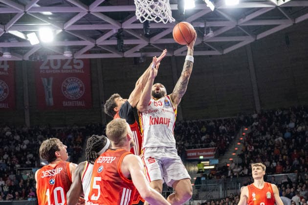 David Muenkat 55 Fitness First Wuerzburg Baskets , FC Bayern Basketball vs Fitness First Wuerzburg Baskets, BBL, Main Round, 25 01 2026 Munich Bavaria Germany Copyright: xkolbert-press UlrichxGamelx