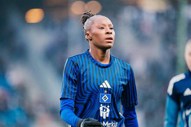 Google Pixel Womens Bundesliga Hamburger SV vs SGS Essen, 25 01 2026 Magou Doucouré Hamburger SV, 2 Soccer, Google Pixel Womens Bundesliga, 15 Matchday Hamburger SV vs SGS Essen on 25 01 2026 at Volksparkstadion, Hamburg DFB REGULATIONS PROHIBIT ANY USE OF PHOTOGRAPHS AS IMAGE SEQUENCES AND OR QUASI VIDEO Copyright: xBEAUTIFULxSPORTS Tonhäuserx