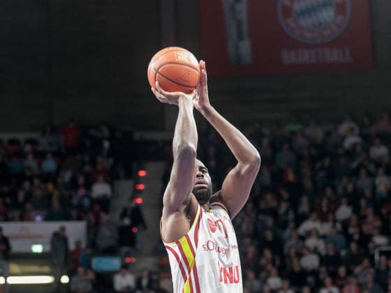 Germany Basketball, Basketball Bundesliga BBL 2025 26, 17 Matchday FC Bayern Basketball vs Fitness First Wuerzburg Baskets BMW Park Muenchen Eddy Edigin Fitness First Wuerzburg Baskets, 27 Copyright: xChristopherxRupprechtx