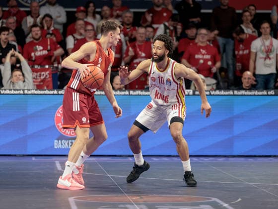 Germany Basketball, Basketball Bundesliga BBL 2025 26, 17 Matchday FC Bayern Basketball vs Fitness First Wuerzburg Baskets BMW Park Muenchen Davion Mintz Fitness First Wuerzburg Baskets, 10 Neno Dimitrijevic FC Bayern Muenchen, 0 Copyright: xChristopherxRupprechtx