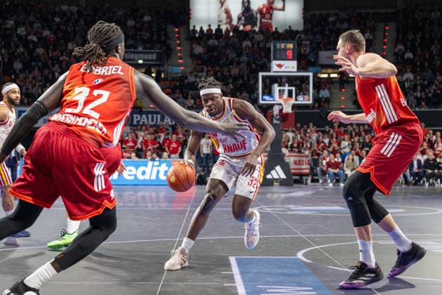 Charles Thompson 32 Fitness First Wuerzburg Baskets , FC Bayern Basketball vs Fitness First Wuerzburg Baskets, BBL, Main Round, 25 01 2026 Munich Bavaria Germany Copyright: xkolbert-press UlrichxGamelx