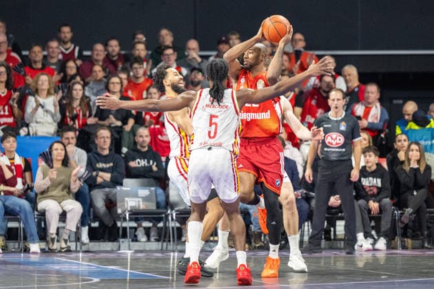 Isiaha Mike 22 FC Bayern Basketball , FC Bayern Basketball vs Fitness First Wuerzburg Baskets, BBL, Main Round, 25 01 2026 Munich Bavaria Germany Copyright: xkolbert-press UlrichxGamelx