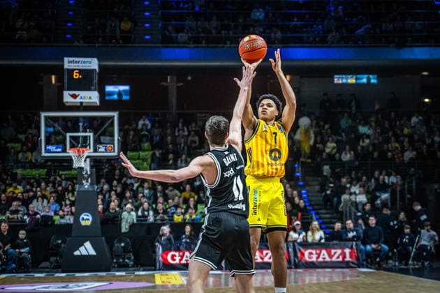 Basketball Berlin 25 01 2026 Season 2025 2026 EasyCredit BBL 1 Bundesliga Men, Men Alba Berlin BMA365 Bamberg Baskets Jack Kayil Alba Berlin, No 07 Richard Balint Bamberg, No 11