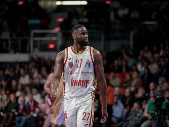 Germany Basketball, Basketball Bundesliga BBL 2025 26, 17 Matchday FC Bayern Basketball vs Fitness First Wuerzburg Baskets BMW Park Muenchen Eddy Edigin Fitness First Wuerzburg Baskets, 27 Copyright: xChristopherxRupprechtx