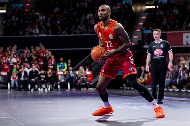 easyCredit Basketball Bundesliga, FC Bayern München Fitness First Würzburg Baskets 25 01 2026 Isiaha Mike FC Bayern München, 22 on the ball easyCredit Basketball Bundesliga, FC Bayern München Fitness First Würzburg Baskets Munich, BMW Park on 25 01 2026 Copyright: xBEAUTIFULxSPORTS Wunderlx