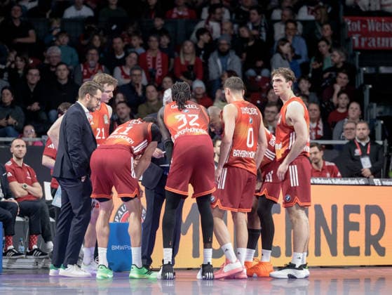Germany Basketball, Basketball Bundesliga BBL 2025 26, 17 Matchday FC Bayern Basketball vs Fitness First Wuerzburg Baskets BMW Park Muenchen Wenyen Gabriel FC Bayern Muenchen, 32 Neno Dimitrijevic FC Bayern Muenchen, 0 Justus Hollatz FC Bayern Muenchen, 21 Copyright: xChristopherxRupprechtx
