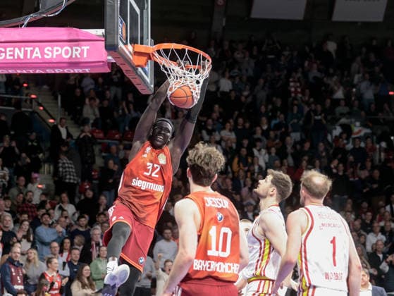 Germany Basketball, Basketball Bundesliga BBL 2025 26, 17 Matchday FC Bayern Basketball vs Fitness First Wuerzburg Baskets BMW Park Muenchen Wenyen Gabriel FC Bayern Muenchen, 32 Justinian Jessup FC Bayern Muenchen, 10 Lukas Herzog Fitness First Wuerzburg Baskets, 1 Copyright: xChristopherxRupprechtx