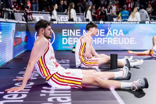 easyCredit Basketball Bundesliga, FC Bayern München Fitness First Würzburg Baskets 25 01 2026 Leo Saffer Fitness First Würzburg Baskets, 3 after the game easyCredit Basketball Bundesliga, FC Bayern München Fitness First Würzburg Baskets Munich, BMW Park on 25 01 2026 Copyright: xBEAUTIFULxSPORTS Wunderlx