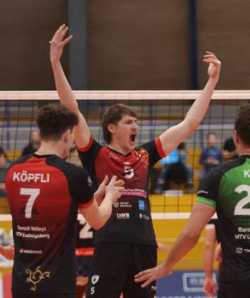 Ludwigsburg , 1 Bundesliga Volleyball Barock Volleys MTV Ludwigsburg vs WWK Volleys Herrsching , Jan Huber Barockvolleys