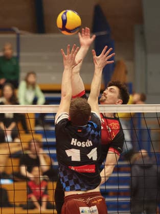 Ludwigsburg , 1 Bundesliga Volleyball Barock Volleys MTV Ludwigsburg vs WWK Volleys Herrsching , right Tim Köpfli Barockvolleys