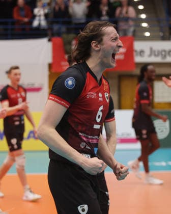 Ludwigsburg , 1 Bundesliga Volleyball Barock Volleys MTV Ludwigsburg vs WWK Volleys Herrsching , Ben Simon Bonin Barockvolleys