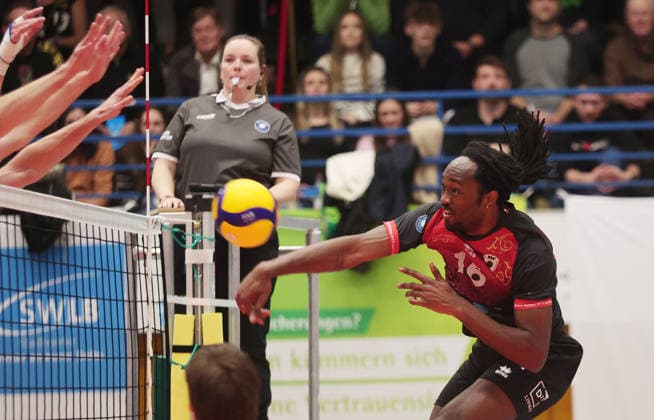 Ludwigsburg , 1 Bundesliga Volleyball Barock Volleys MTV Ludwigsburg vs WWK Volleys Herrsching , Nyherowo Omene Barockvolleys