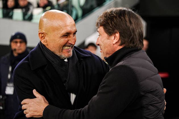 JuventusÕ head coach Luciano Spalletti and NapoliÕs head coach Antonio Conte during the Serie A soccer match between Juventus and Napoli at the Allianz Stadium in Turin, north west Italy - Sunday, January 25, 2026. - Soccer .  Copyright: xMarcoxAlpozzi LaPressex