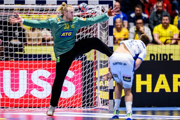260125 Goalkeeper Mikael Appelgren of Sweden during the EHF European Handball Championship main round match between Iceland and Sweden on January 25, 2026 in Malmö Photo Petter Arvidson BILDBYRAN kod PA PA1138 handball handball handball handballs em 2026 island iceland sverige sweden ehf european handball championship bbeng  Copyright: PETTERxARVIDSON BB260125PA074