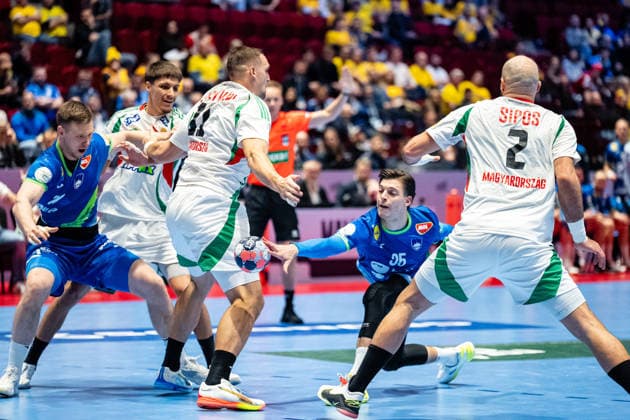 Slovenia v Hungary, EHF EURO 2026, Malmo, Sweden Malmo, Sweden. 25th of January, 2026. Domen Makuc (35) of Slovenia seen during the mens EHF Euro 2026 match between Slovenia and Hungary at Malmo Arena in Malmo. Sweden, Malmo, Malmö Arena  Copyright: xGonzalesxPhoto TobiasxJorgensenx