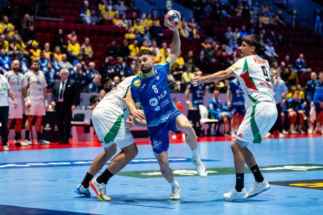 Slovenia v Hungary, EHF EURO 2026, Malmo, Sweden Malmo, Sweden. 25th of January, 2026. Blaz Janc (8) of Slovenia seen during the mens EHF Euro 2026 match between Slovenia and Hungary at Malmo Arena in Malmo. Sweden, Malmo, Malmö Arena  Copyright: xGonzalesxPhoto TobiasxJorgensenx