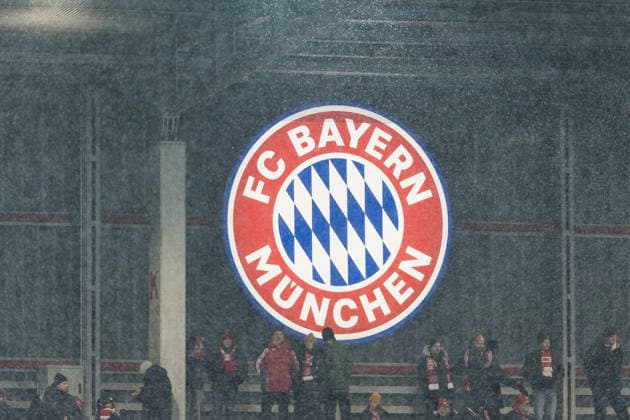 GOOGLE PIXEL Womens Bundesliga FC Bayern Munich RB Leipzig 25 01 2026 The FC Bayern Munich logo in the snow GOOGLE PIXEL Womens Bundesliga, FC Bayern Munich RB Leipzig, Munich, FC Bayern Campus on 25 01 2026 DFB REGULATIONS PROHIBIT ANY USE OF PHOTOGRAPHS AS IMAGE SEQUENCES AND OR QUASI VIDEO Copyright: xBEAUTIFULxSPORTS Wunderlx