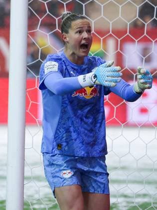 Elvira Herzog 1 RB Leipzig Women gesticulates, screams, FC Bayern Muenchen Women vs RB Leipzig Women, Football, Women, Google Pixel Bundesliga, Season 2025 2026, 15 Matchday, 25 01 2026 DFB regulations prohibit any use of photographs as image sequences and or quasi video Muenchen Bayern Germany Copyright: xkolbert-press MartinxAgüerax