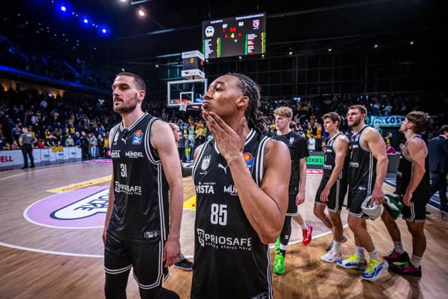 Basketball Berlin 25 01 2026 Season 2025 2026 EasyCredit BBL 1 Bundesliga Men, Men Alba Berlin BMA365 Bamberg Baskets defeated Bamberg
