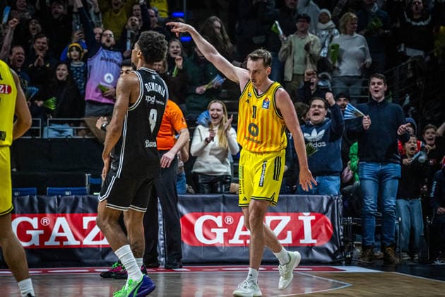 Basketball Berlin 25 01 2026 Season 2025 2026 EasyCredit BBL 1 Bundesliga Men, Men Alba Berlin BMA365 Bamberg Baskets Moses Wood Alba Berlin, No 11 Jubel