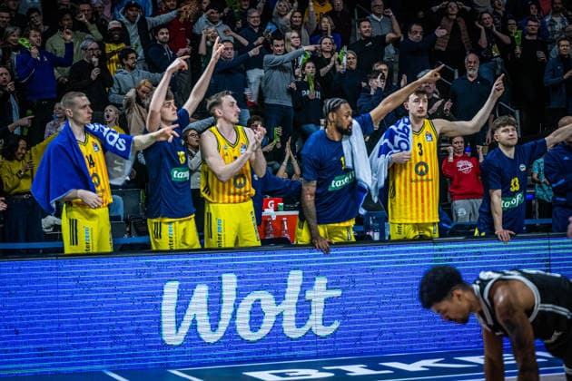 Basketball Berlin 25 01 2026 Season 2025 2026 EasyCredit BBL 1 Bundesliga Men, Men Alba Berlin BMA365 Bamberg Baskets Jubel Alba