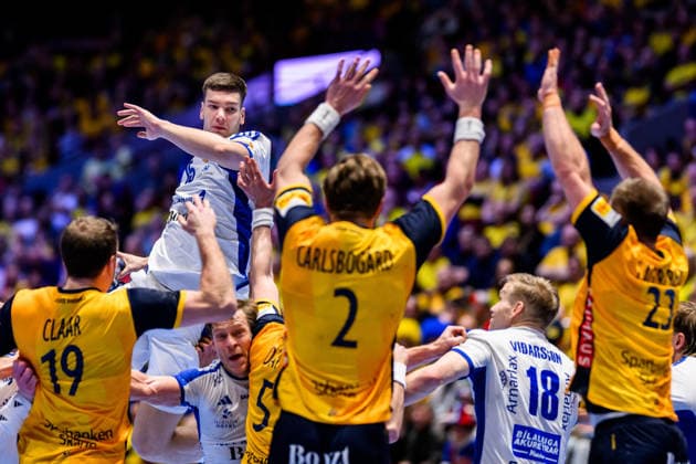 260125 Thorsteinn Leo Gunnarsson of Iceland during the EHF European Handball Championship main round match between Iceland and Sweden on January 25, 2026 in Malmö Photo Petter Arvidson BILDBYRAN kod PA PA1138 handball handball handball handballs em 2026 island iceland sverige sweden ehf european handball championship bbeng  Copyright: PETTERxARVIDSON BB260125PA142