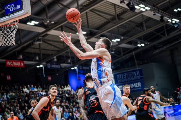 easycredit BBL Basketball Bundesliga 2025 2026 17 Matchday 25 01 2026 Science City Jena vs RASTA Vechta Joe Wieskamp Jena Korbleger Sparkassen Arena