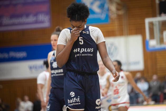 5 Khalis Cain from SYNTAINICS MBC GiroLive Panthers Osnabrück 59 55 SYNTAINICS MBC 1 DBBL 16 Matchday 1DBBL Panthers vs SYNTAINICS