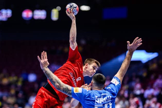 260125 Manuel Zehnder of Switzerland during the EHF European Handball Championship main round match between Switzerland and Croatia on January 25, 2026 in Malmö Photo Petter Arvidson BILDBYRAN kod PA PA1139 handball handball handballs em 2026 schweiz croatia ehf european handball championship switzerland kroatien bbeng grappa33  Copyright: PETTERxARVIDSON BB260125PA217