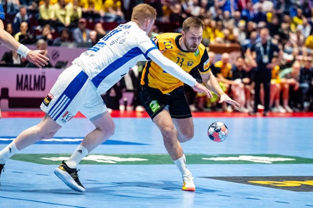 Iceland v Sweden, EHF EURO 2026, Malmo, Sweden Malmo, Sweden. 25th of January, 2026. Albin Langergren (23) of Sweden seen during the mens EHF Euro 2026 match between Iceland and Sweden at Malmo Arena in Malmo. Sweden, Malmo, Malmö Arena  Copyright: xGonzalesxPhoto TobiasxJorgensenx