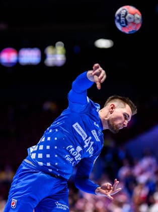 260125 Tin Lucin of Croatia during the EHF European Handball Championship main round match between Switzerland and Croatia on January 25, 2026 in Malmö Photo Petter Arvidson BILDBYRAN kod PA PA1139 handball handball handballs em 2026 schweiz croatia ehf european handball championship switzerland kroatien bbeng grappa33  Copyright: PETTERxARVIDSON BB260125PA249