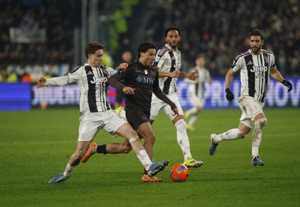 CALCIO - Serie A - Juventus FC vs SSC Napoli Kenan Yildiz of Juventus FC and Antonio Vergara of SSC Napoli during the Italian Serie A, 2025 2026 season football match between Juventus FC and SSC Napoli on 25 January 2026 at Allianz Stadium,Turin, Italy. Photo Nderim KACELI Turin Italy  Copyright: xIPAxSport ABACAx