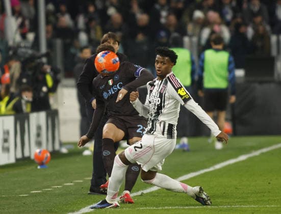 CALCIO - Serie A - Juventus FC vs SSC Napoli Giovanni Di Lorenzo of SSC Napoli and Juan Cabal of Juventus FC during the Italian Serie A, 2025 2026 season football match between Juventus FC and SSC Napoli on 25 January 2026 at Allianz Stadium,Turin, Italy. Photo Nderim KACELI Turin Italy  Copyright: xIPAxSport ABACAx