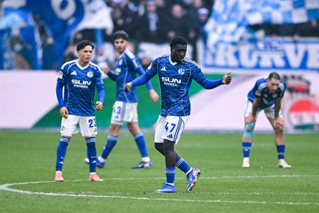 25 01 2026, Football, 2 Bundesliga, Season 2025 2026, Matchday 19, FC Schalke 04 1 FC Kaiserslautern, Zaid Tchibara FC Schalke 04 xRHR PHOTO YYx Copyright: KROEGER RHR-FOTOx RHR-FOTO YY