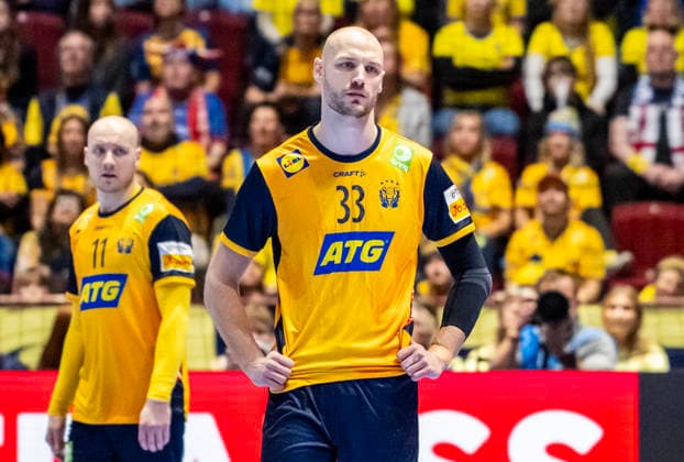 MALMÖ, SWEDEN 20260125 Swedens Daniel Pettersson and Lukas Sandell during the intermediate round match of the handball European Championship between Iceland and Sweden at Malmö Arena, Malmö, Sweden, January 25, 2026 MALMÖHANDBOLLS EM 2026 ISLAND SVERIGE SWEDEN x50090x  Copyright: xJohanxNilssonx xTTx EUROPEAN HANDBALL CHAMPIONSHIP 2026 ICELAND-SWEDEN