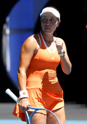 TENNIS AUSTRALIAN OPEN, Jessica Pegula of the USA celebrates winning the Women™s 4th round match against compatriot Madison Keys on day 9 of the 2026 Australian Open tennis tournament at Melbourne Park in Melbourne, Monday, January 26, 2026. ( NO ARCHIVING MELBOURNE VICTORIA AUSTRALIA  Copyright: xROBxPREZIOSOx 20260126127245190390